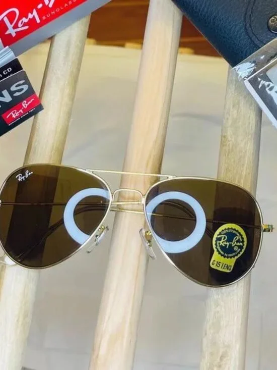 Ray-Ban 3025 Brown Aviator Sunglasses 58mm - Picture 3 of 7